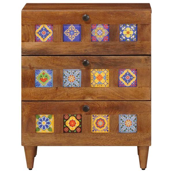 vidaXL Dulap de noapte Maro 50 x 33 x 62 cm Lemn de mango solid