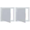 vidaXL Panouri de acces 2 buc. Alb 20 x 20 cm Plastic ABS