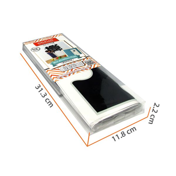WALPLUS Autocolant de decor tablă de scris tip puzzle, negru, 54x54 cm