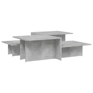 vidaXL Măsuțe de cafea, 2 buc., gri beton, lemn prelucrat