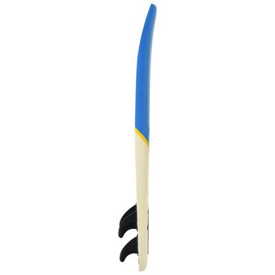 vidaXL Placă de surf, 170 cm, albastru și crem
