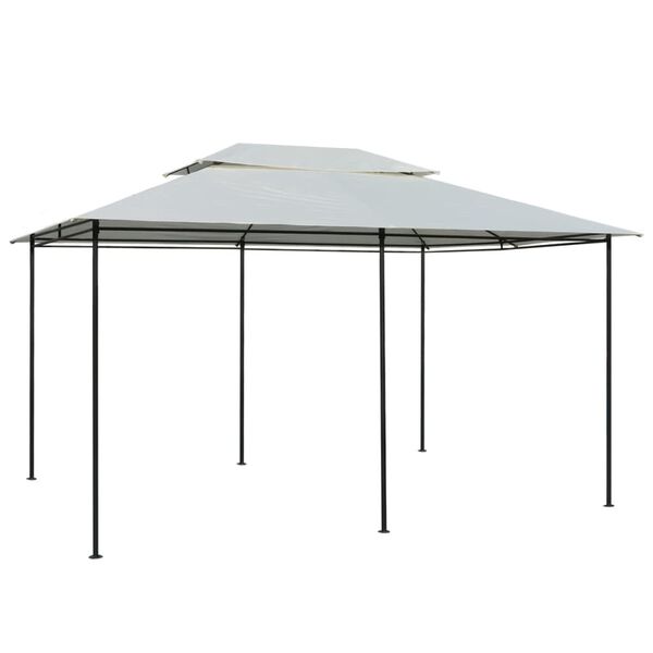 vidaXL Cort de grădină cu perdele 4 x 3 m, alb