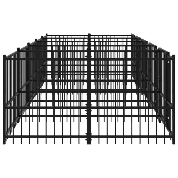 vidaXL Padoc pentru c&acirc;ini de exterior, 9,38 m&sup2;, oțel