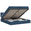 vidaXL Pat ottoman cu saltea albastru 200 x 200 cm Țesătură