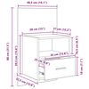 vidaXL Dulap de noapte 2 pcs Stejar Artizanal 50 x 32.5 x 80cm