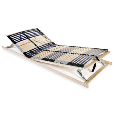 vidaXL Bază de pat cu șipci, 42 șipci, 7 zone, 80 x 200 cm