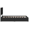 vidaXL Pat cu storage cu headboard Negru 100 x 200 cm Lemn compozit