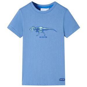 vidaXL Tricou pentru copii, albastru mediu, 104