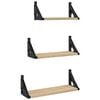 vidaXL Set rafturi de perete, 3 buc., stejar sonoma, lemn prelucrat