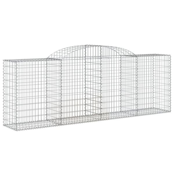 vidaXL Coșuri gabion arcuite 4 buc, 300x50x100/120 cm fier galvanizat