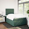 vidaXL Pat box spring cu saltea, verde &icirc;nchis, 120x190 cm, catifea
