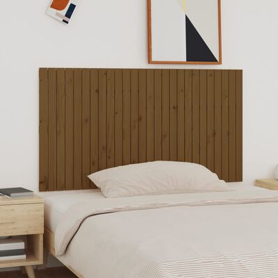vidaXL Tăblie de pat pentru perete, maro miere, 166x3x90 cm, lemn pin