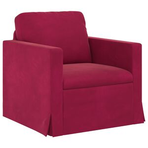vidaXL Canapea Roșu Vin 78 x 78 x 80 cm Catifea