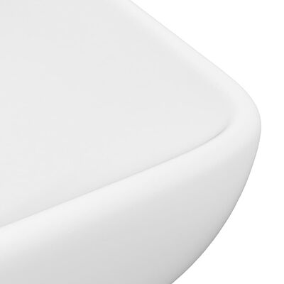 vidaXL Chiuvetă dreptunghiulară de lux, alb mat, 71 x 38 cm, ceramică