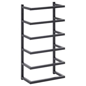 vidaXL Suport de prosoape, negru, 24x12x48 cm, oțel