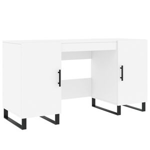 vidaXL Birou, alb, 140x50x75 cm, lemn prelucrat
