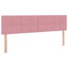 vidaXL Pat cu storage cu saltea cu headboard Roz 160 x 200 cm Catifea
