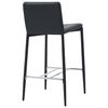 vidaXL Set mobilier de bar, 5 piese, negru, piele ecologică
