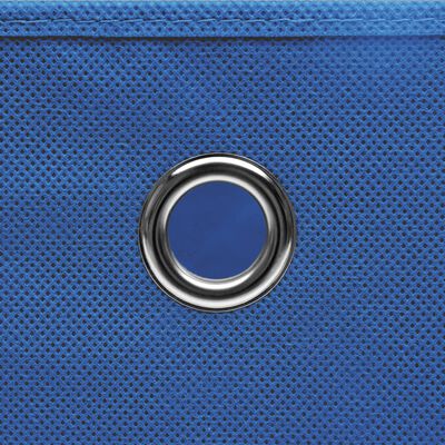 vidaXL Cutii depozitare cu capac, 10 buc., albastru, 28x28x28 cm