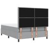 vidaXL Pat cu arcuri cu headboard Gri deschis 140 x 190 cm țesătură