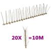 vidaXL Set bandă cu țepi antipăsări cu 5 r&acirc;nduri 20 buc. plastic 10 m