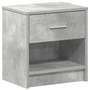 vidaXL Noptieră cu sertar, gri beton, 39x28x41 cm