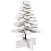 vidaXL Brad de Crăciun decorativ, alb, 60 cm, lemn de pin masiv