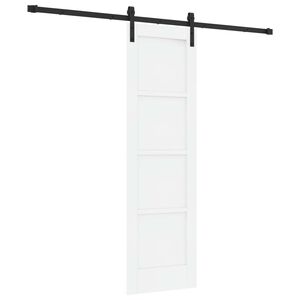 vidaXL Ușă glisantă 61 x 198,5 cm Lemn prelucrat Alb și negru