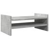 vidaXL Suport de monitor, gri beton, 50x27x20 cm, lemn prelucrat