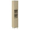 vidaXL Dulap de baie, stejar sonoma, 30,5x30x179 cm, lemn prelucrat