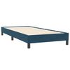 vidaXL Pat box spring cu saltea, albastru &icirc;nchis, 80x220 cm, catifea
