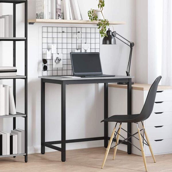 vidaXL masă Gri Sonoma 100 x 50 x 76,5 cm Lemn ingineresc și oțel