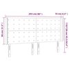 vidaXL Tăblie de pat cu LED, cappuccino, 203x16x118/128 cm, piele eco