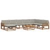 vidaXL Set de canapele de exterior 9 buc. Gri natural și deschis