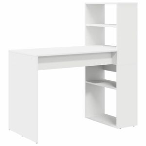 vidaXL Birou Alb Lemn prelucrat 113 x 54 x 120 cm