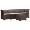 vidaXL Canapea de grădină cu 4 locuri și perne, aspect de rattan PP