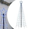 vidaXL Pom de Crăciun LED cu țepi 220 LED-uri Albastru 180 cm