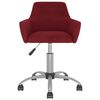 vidaXL Scaune de bucătărie pivotante, 2 buc., roșu vin, catifea