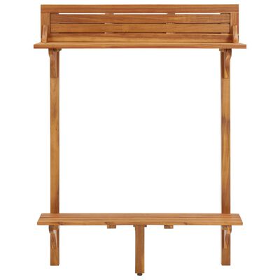 vidaXL Masă de bar pentru balcon, 90x37x122,5 cm, lemn masiv de acacia