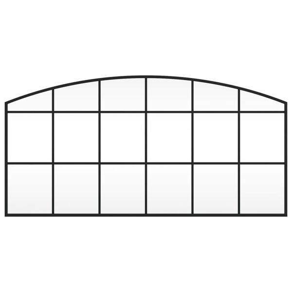 vidaXL Oglindă de perete, negru, 100x50 cm, arcuită, fier