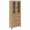 vidaXL Bufet Stejar Artizanal 69,5 x 34 x 180 cm Lemn prelucrat