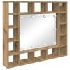 vidaXL Dulap cu oglindă cu raft Stejar Artizanal 91 x 15 x 76,5 cm
