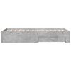 vidaXL Cadru de pat cu sertare, gri beton, 90x200 cm, lemn prelucrat