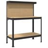 vidaXL Banc de lucru Negru 114 x 54 x 145 cm Lemn aranjat și metal