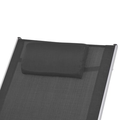 vidaXL Scaun balansoar de exterior, negru, textilenă