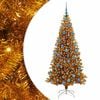 vidaXL Brad de Crăciun cu 300 LED cu suport Auriu 180 cm PET