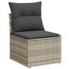 vidaXL Set de canapele pentru grădină 9 pcs Gri deschis Rattan poli