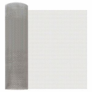 vidaXL Ecran din plasă 40 x 200 cm 6 Mesh Oțel Inoxidabil 201 Argintiu
