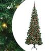 vidaXL Pom de Crăciun Artificial pentru Colț Verde 180 cm PVC și Metal