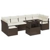 vidaXL Set de canapele pentru grădină 8 buc. Maro Rattan poli